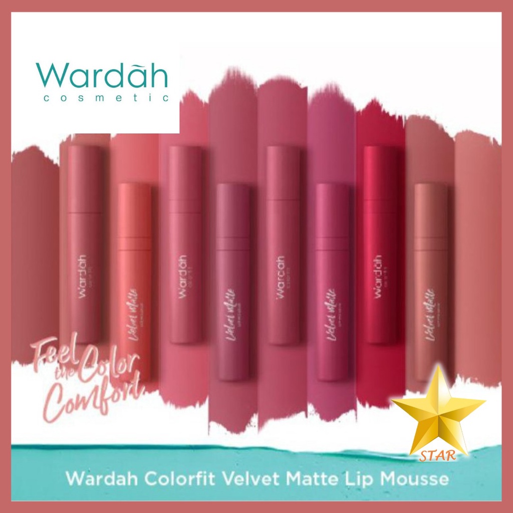 AS Wardah Colorfit Velvet Matte Lip Mousse Long Lasting Lip Cream Color Therapy 4 Gr
