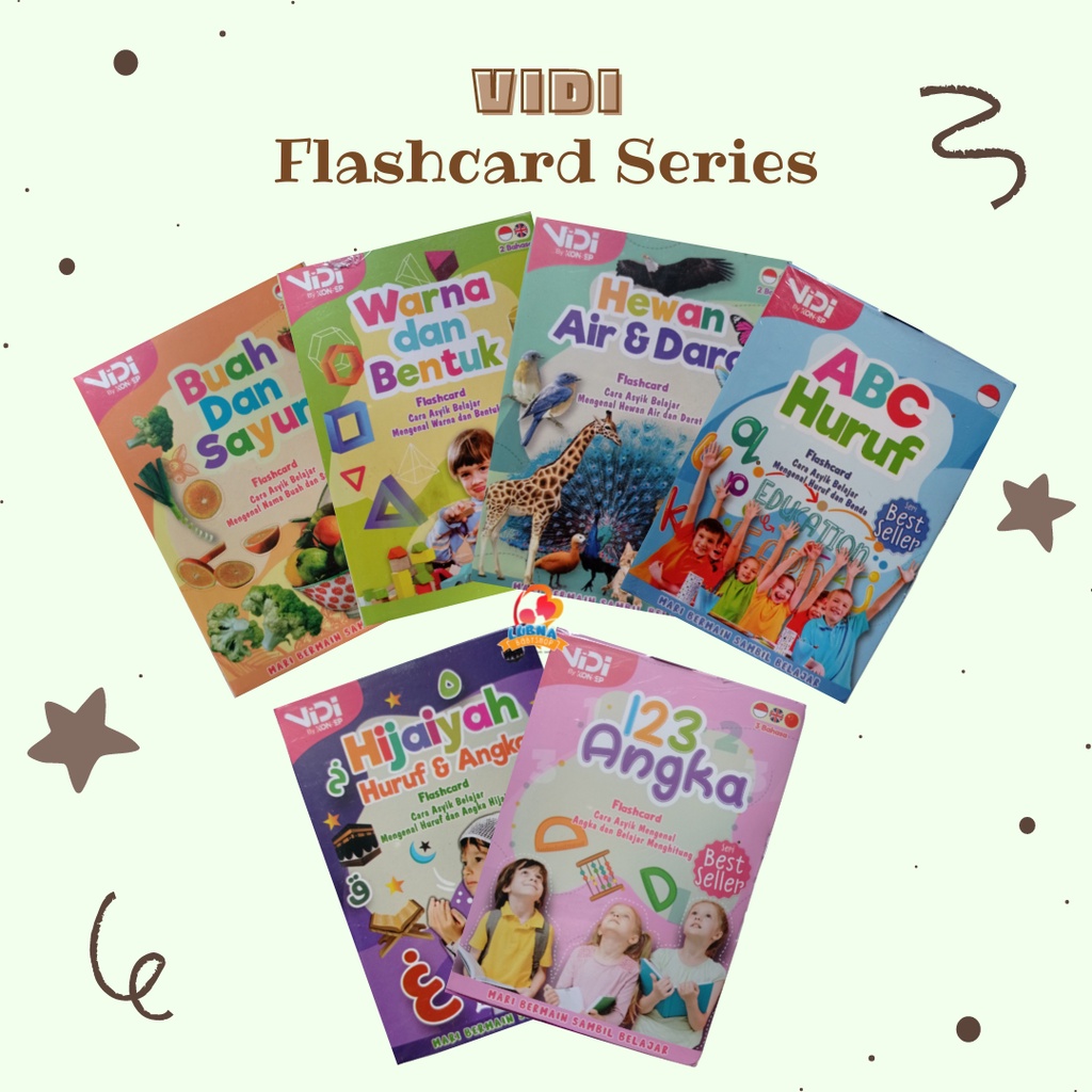 Flash Card Vidi Seri Busy Page Konsep - Flashcard Mainan Edukasi Anak - Mainan Anak Flash Card