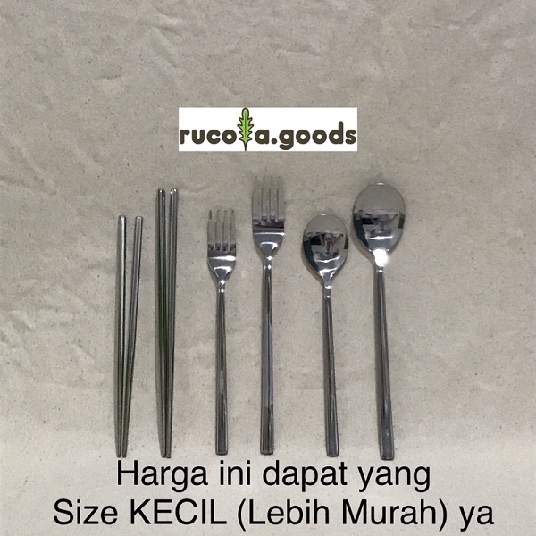 Sendok Garpu Sumpit SIZE KECIL Sujeo Korea Alat Makan Stainless Food Grade SUS 304