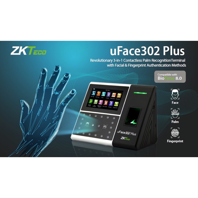 Mesin Absensi ZKTeco Uface 302 Plus