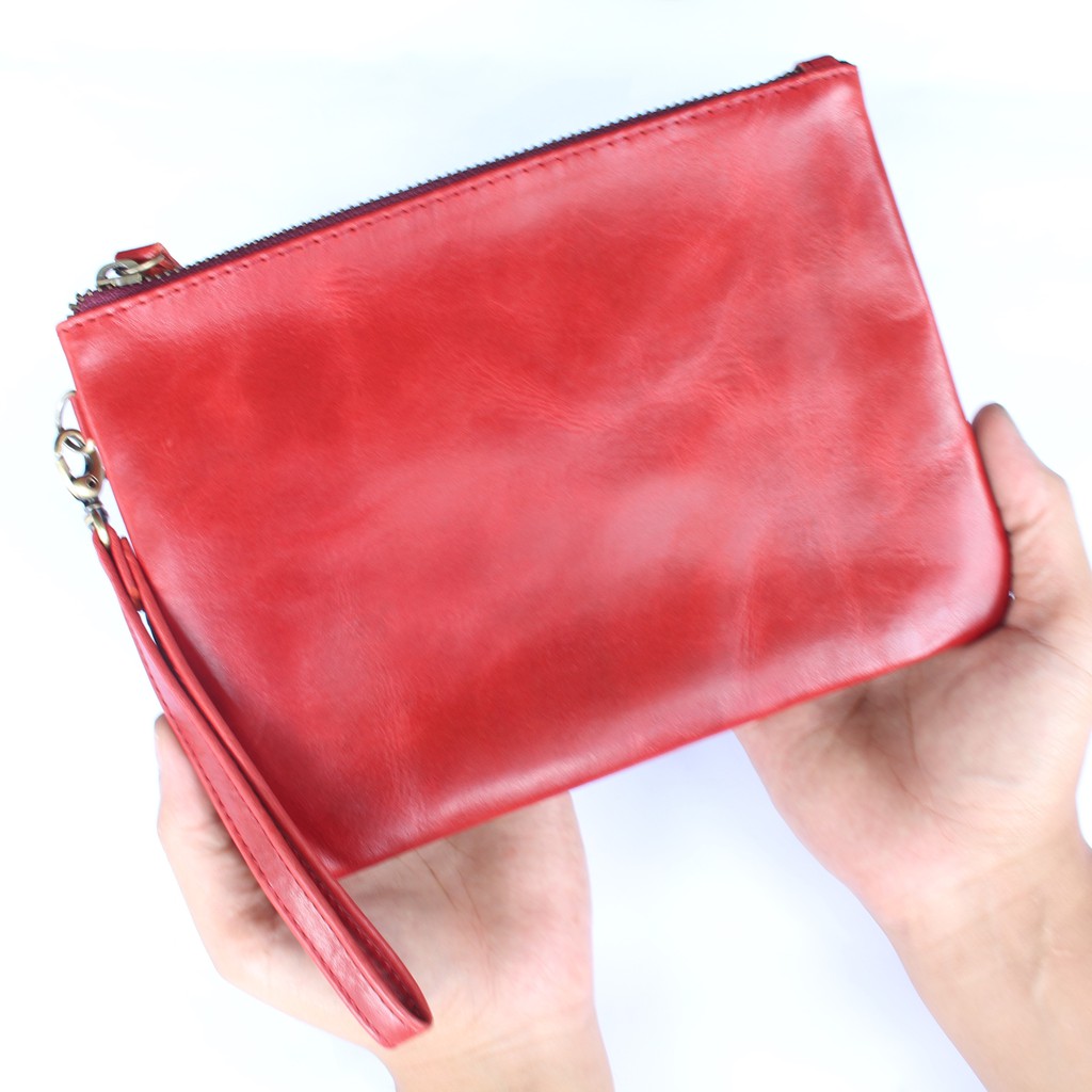 CLUTCH PRIA DAN WANITA KULIT SAPI ASLI MODEL HARRY / FREE GRAVIR NAMA DI CLUTCH