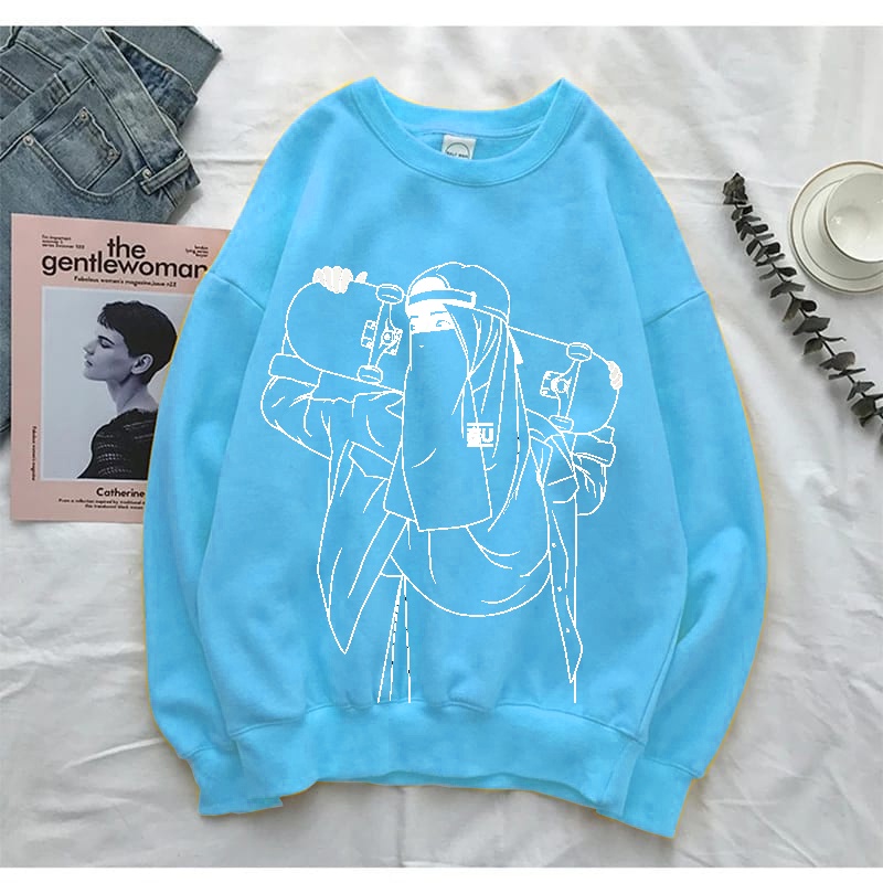 Sweater wanita Anime Style Crewneck wanita M-XXL