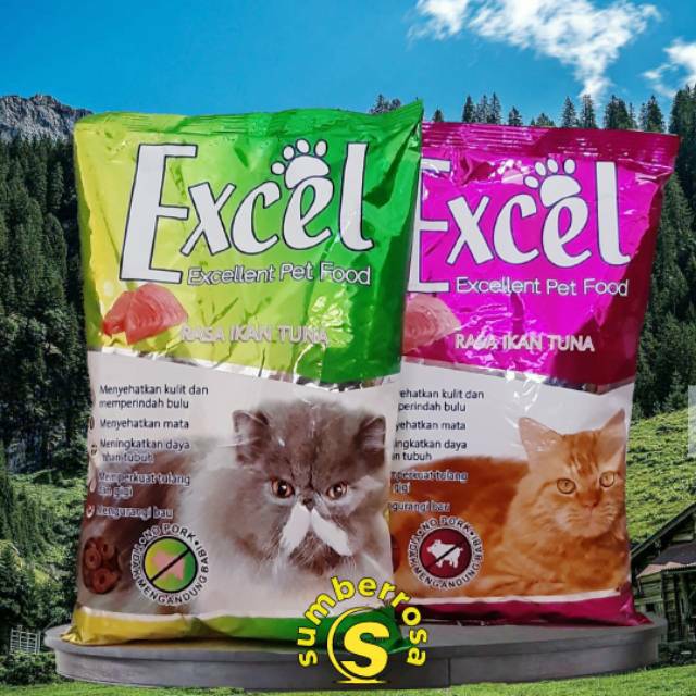 MAKANAN KUCING CAT FOOD EXCEL KEMASAN FRESH NO REPACK