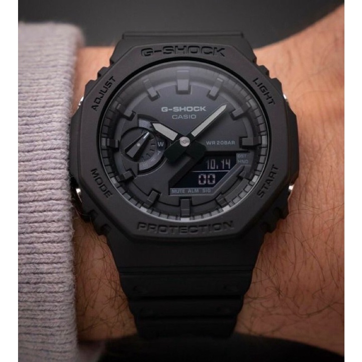 [PRODUK TERLARIS] JAM TANGAN PRIA CASIO G-SHOCK GA 2100 AUTOMATIC BLACK DOVE WATER RESISTANT