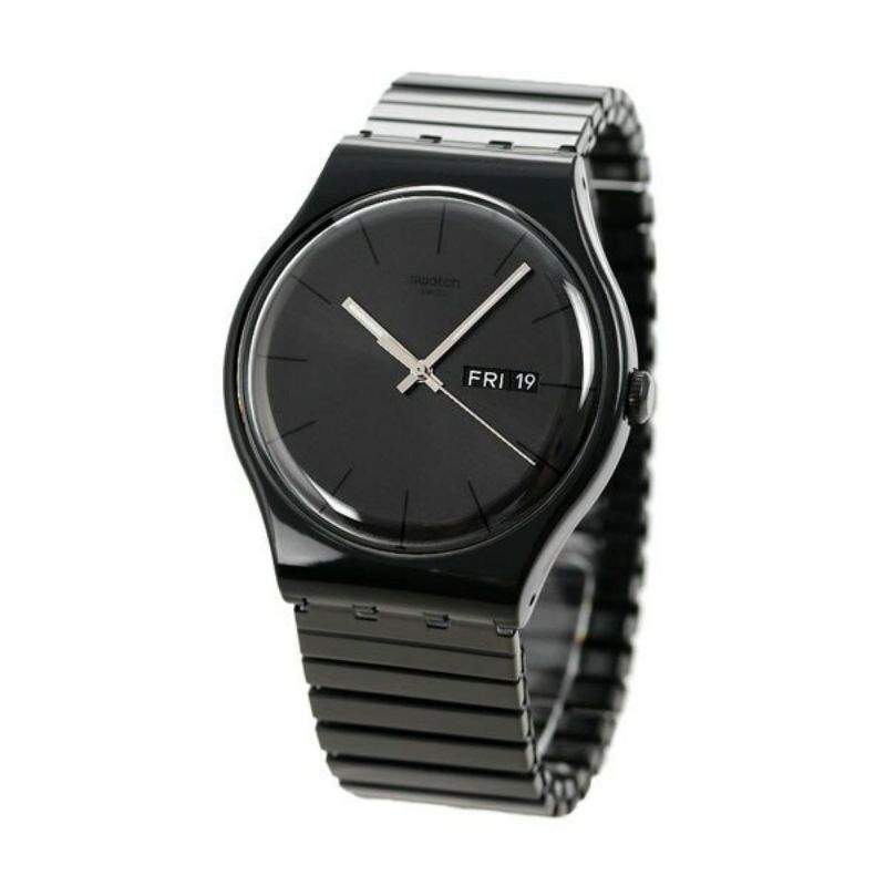 SWATCH ANALOG JAM TANGAN UNISEX SWATCH SUOB708B ORIGINAL GARANSI RESMI Black