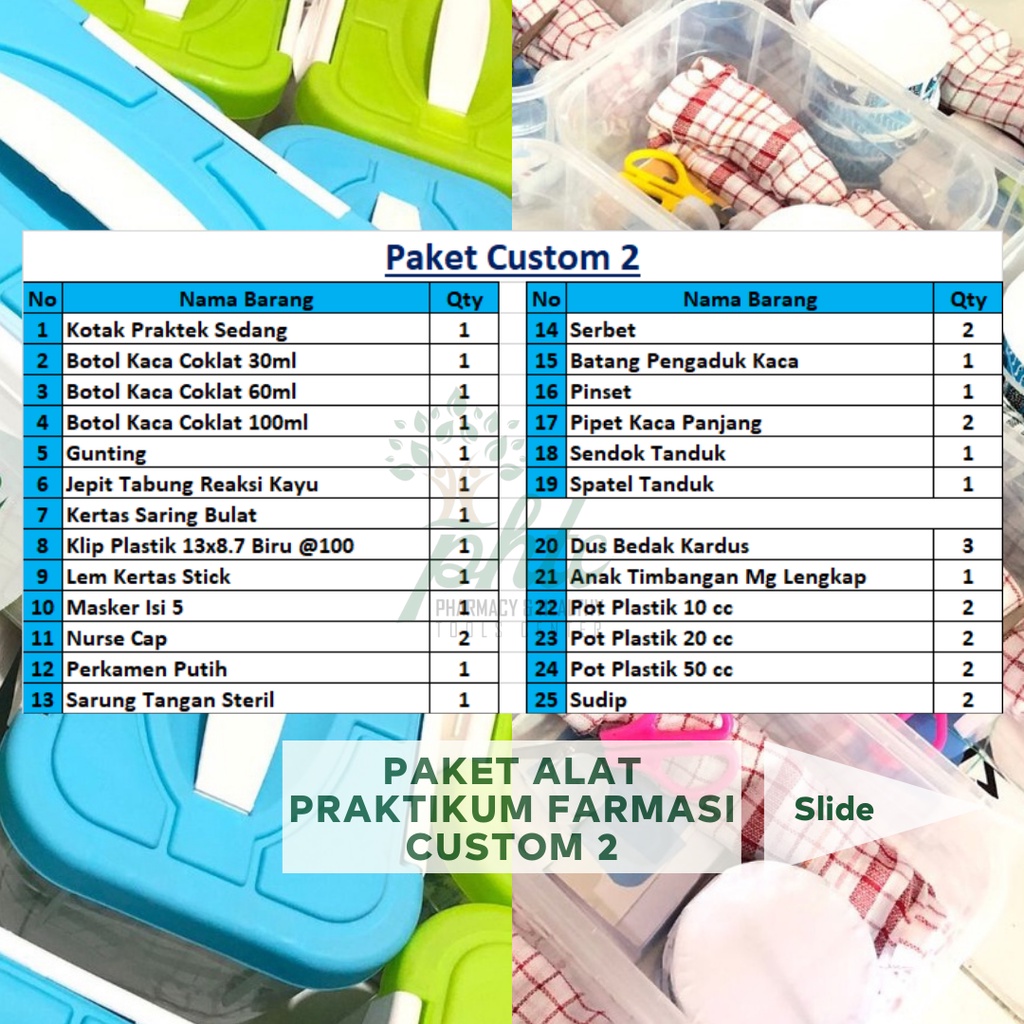 PAKET FARMASI CUSTOM 2 . TOOLKIT FARMASI CUSTOM 2 . ALAT PRAKTIKUM FARMASI