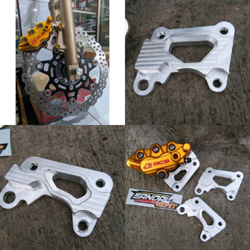 BREKET KALIPER RCB 2 PISTON PNP SHOCK NINJA R RR SS BREKET KALIPER RCB NINJA R RR SS M1 SPEED PANGKO