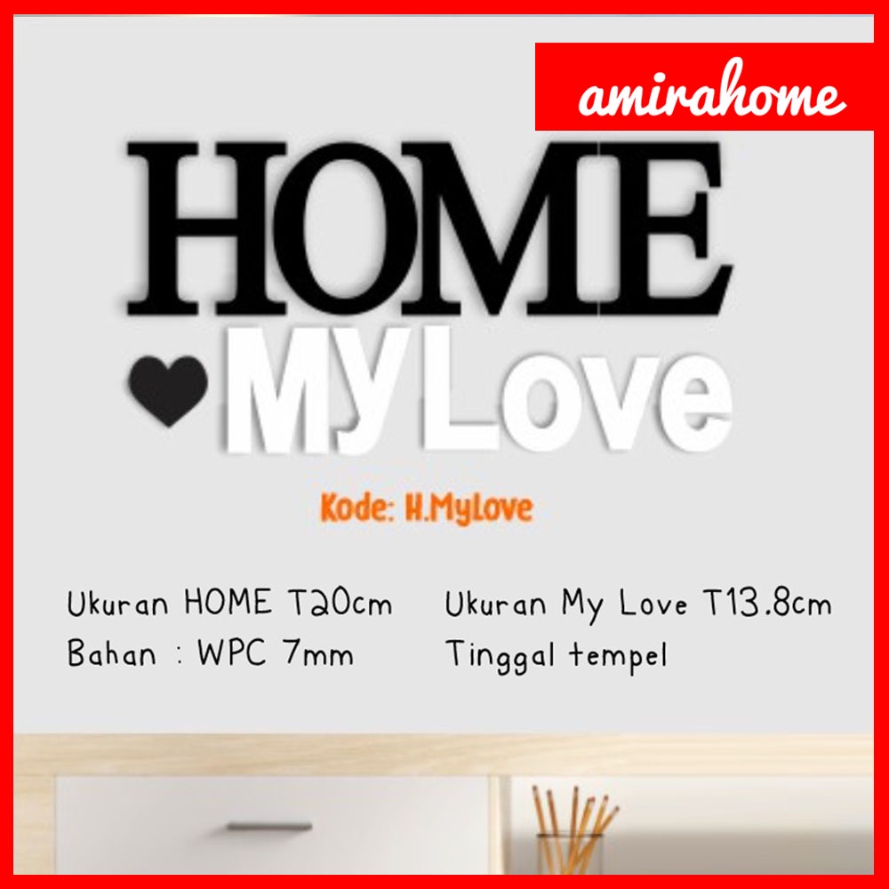 Dekorasi dinding Hiasan Rumah HOME My Love Pajangan Aesthetic Kamar Waldlecor minimalis nordic