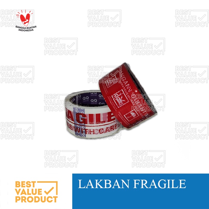 

lakban / selotip coklat bening / FRAGILE murah ekonomis TEBAL