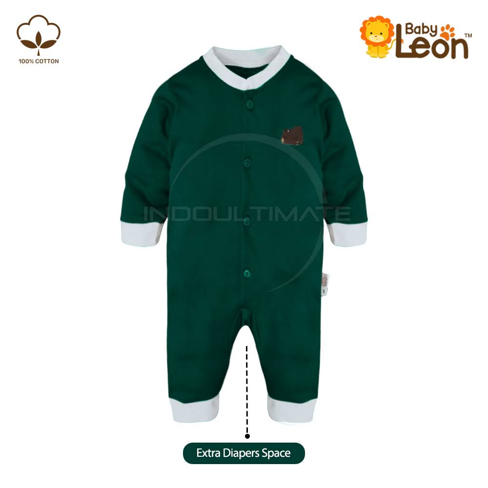 Sleepsuit Bayi kaki Buka (0-12 Bulan) BC-073 BABY LEON Jumpsuit Bayi Jumper Bayi Perempuan Baju Tidur Bayi Anak Piyama Bayi Setelan Baju Bayi Lengan Panjang Laki Laki Perempuan Cewek Cowok Murah