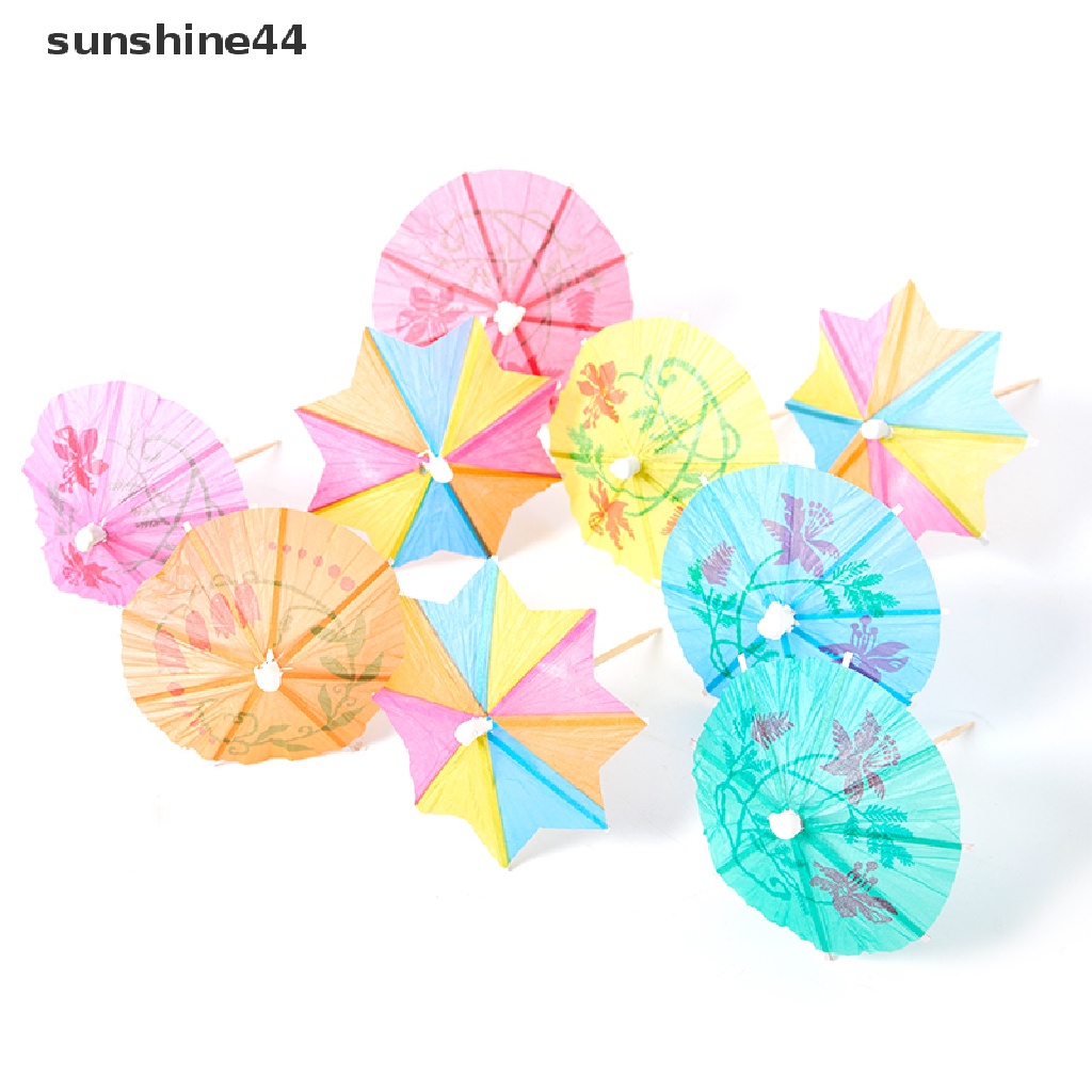 Sunshine 20-50pcs Payung Kertas Mini Aneka Warna Untuk Cocktail