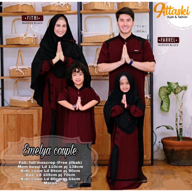 Baju Muslim Keluarga / Couple Family Dapat 4 | Shopee ...