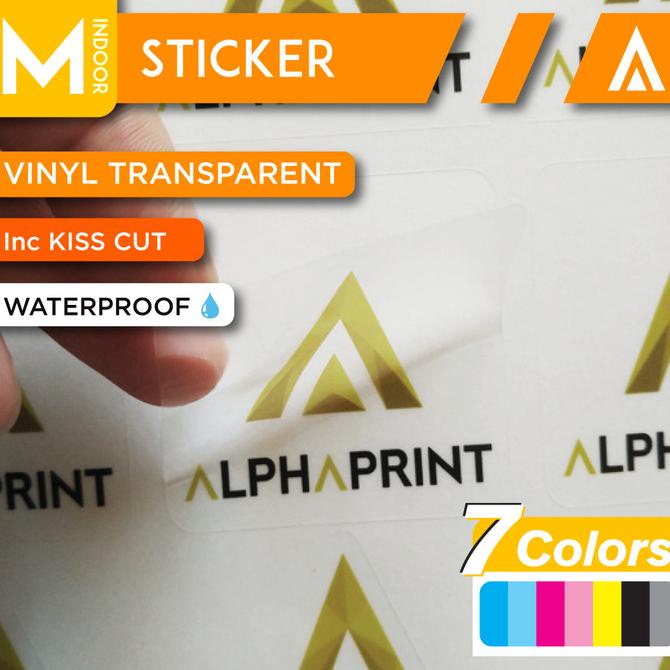 

FREE ONGKIR Sticker Custom Vinyl Transparan / Bening (Print & Cut)
