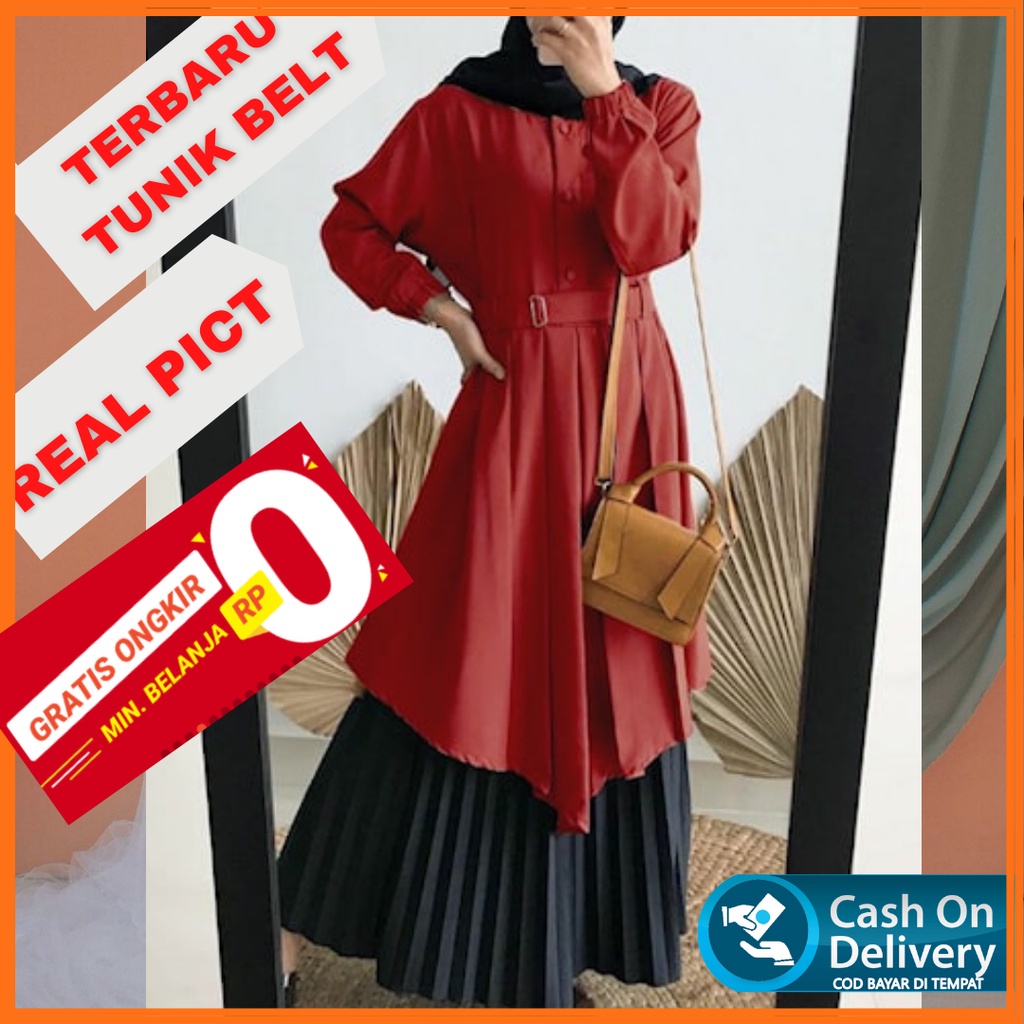 Tunik Wanita Terbaru 2022 Tunik Kekinian Tunik Wanita Murah Remaja Tunik polos hitam Trand model dew