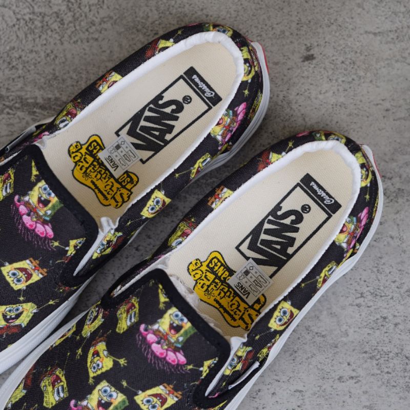 Vans Slip On Spongebob Jelly Fish Black Yellow