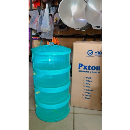 tudung saji 4susun diamond/rak lauk diamond susun 4/Tudung saji makanan diamond susun 4