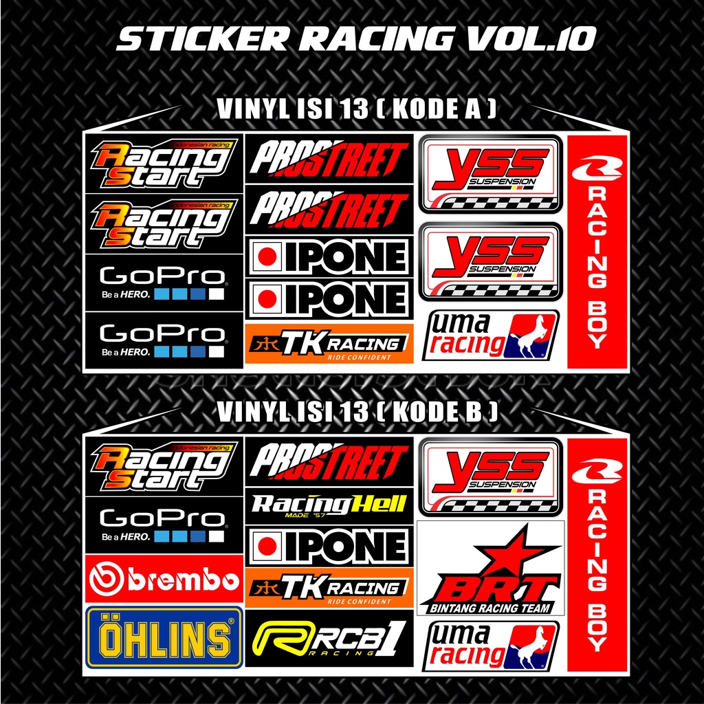 STICKER RACING PACK STIKER RACING