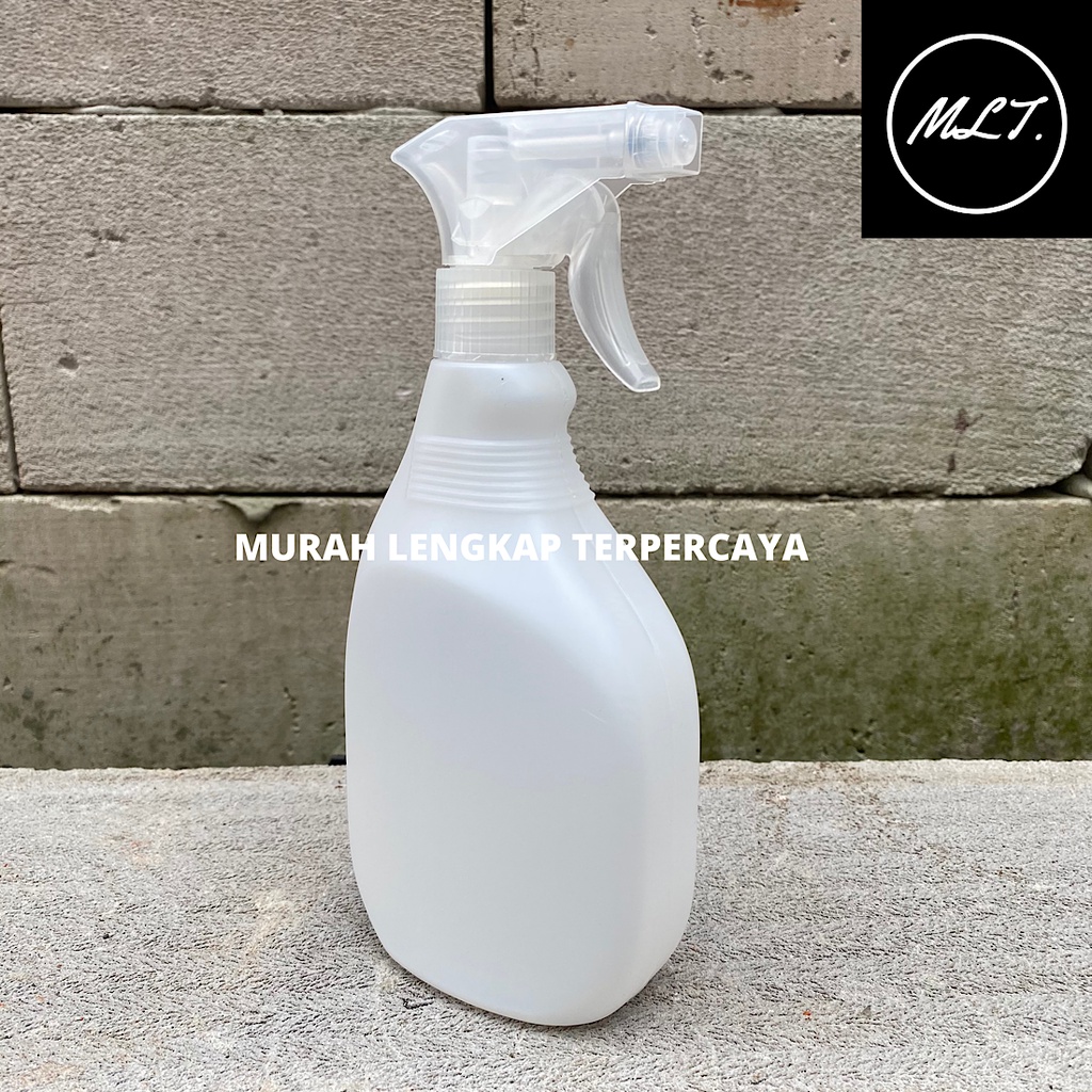 BOTOL KISPRAY HDPE 500ML NATURAL TUTUP KISPRAY NATURAL