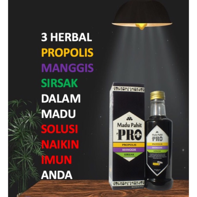 Madu Hitam Pahit Plus Propolis Almahaz 475 gr Original Madu Pahit Asli