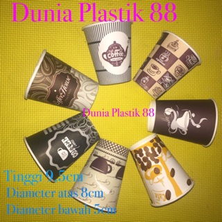 Kertas Putih Polos Murah Paper Cup 8 Oz Pack 50pcs Gelas Kertas  Kopi 8oz 