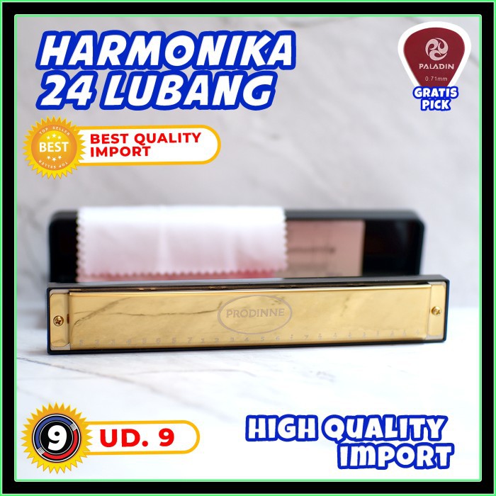 Harmonika 24 Lubang Prodine Gold SeriesKelengkapan : - Harmonika 24 lu