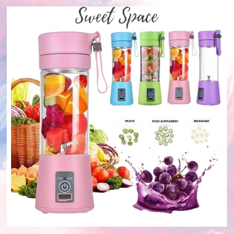 BLENDER PORTABLE USB 4 MATA PISAU [SWEETSPACE]