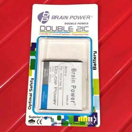 Double Power Battery Batere Batre Baterai Brain Power Hisense Andromax  U Max U