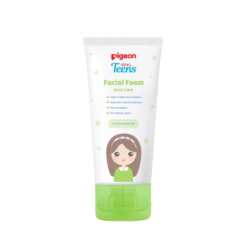 BPOM Pigeon Teens Facial Foam Acne Care / Sabun Muka Jerawat / Pembersih Wajah Facial Wash Acne Cleanser 40 g 100 g