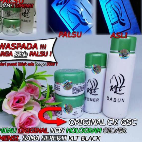 ► CREAM KLT HIJAU ORIGINAL BERHOLOGRAM 5 DIMENSI ❂