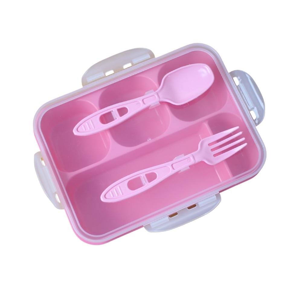 FM - Tempat Nasi Kotak Segi Lunch Box Pink tnks 119 pi/Tempat Nasi