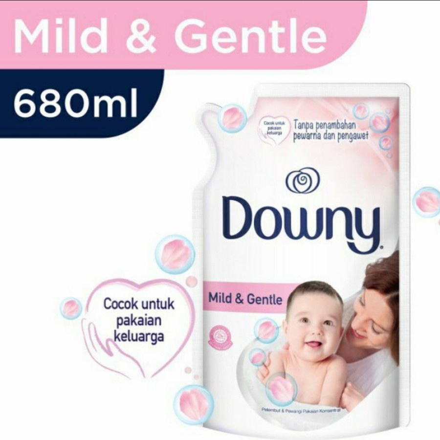 DOWNY Mild Gentle 650 ml Baby Softener Pelembut Pakaian Bayi dan anti bau