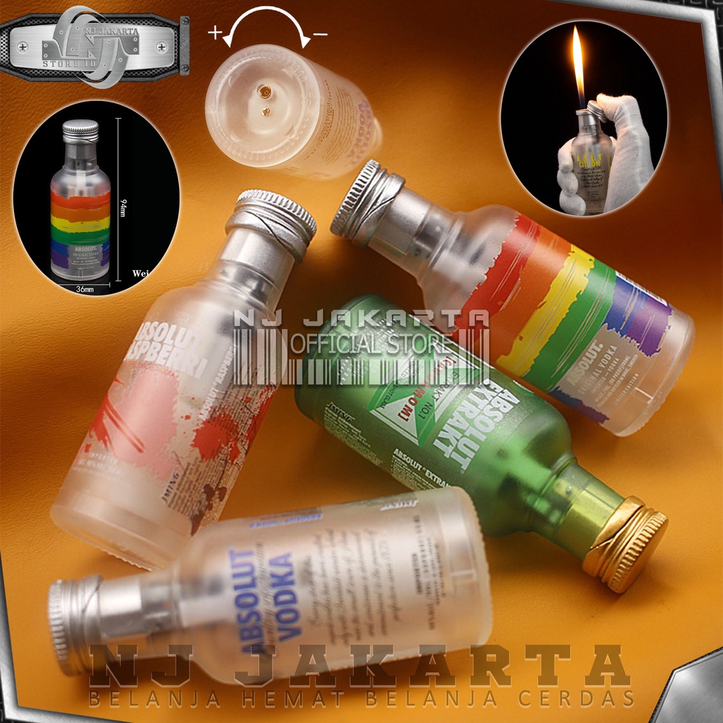 MANCIS Korek Api Botol Lighter Botle Drink Isi Ulang Gas Biasa G5454