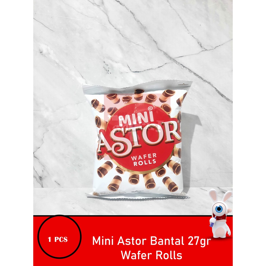 

Mini Astor Bantal 27gr - wafer rolls astor cokelat