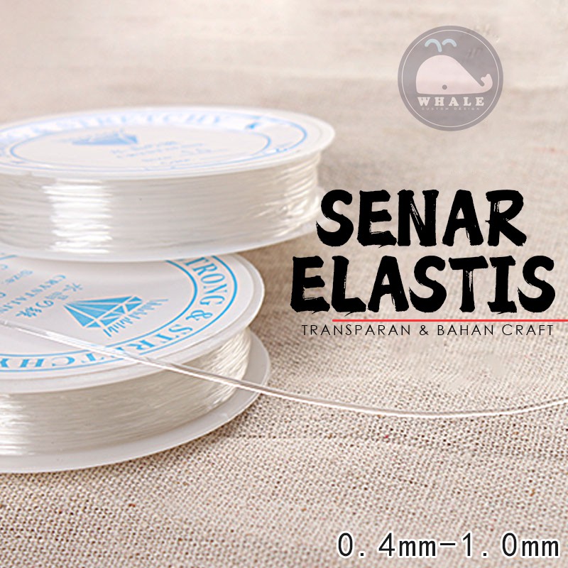 Senar Elastis Bening Kawat Manik-Manik Kristal Tali Elastis Perhiasan Diy Crystal Transparan