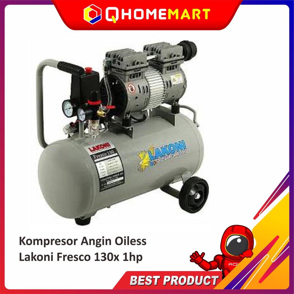 Kompresor Angin Oiless LAKONI Fresco 130X 1HP