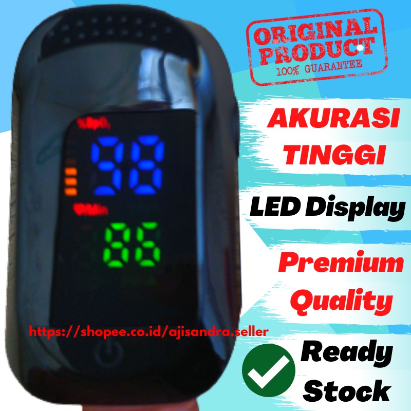 Alat Oxymeter fingertip Oximeter pengukur kadar oksigen spo2 detak jantung A02 saturasi Oksigen