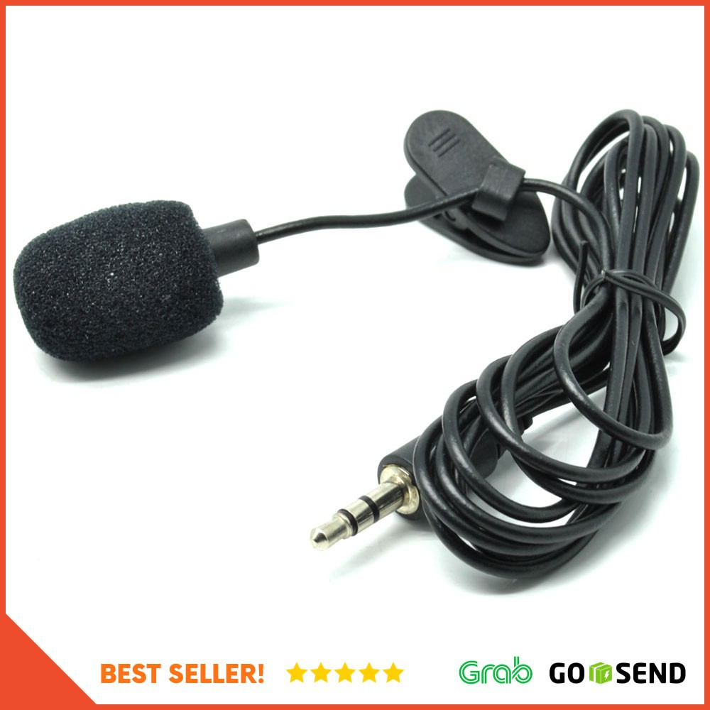 3.5mm Microphone with Clip for Smartphone / Laptop / Tablet PC - SR-503 - Black