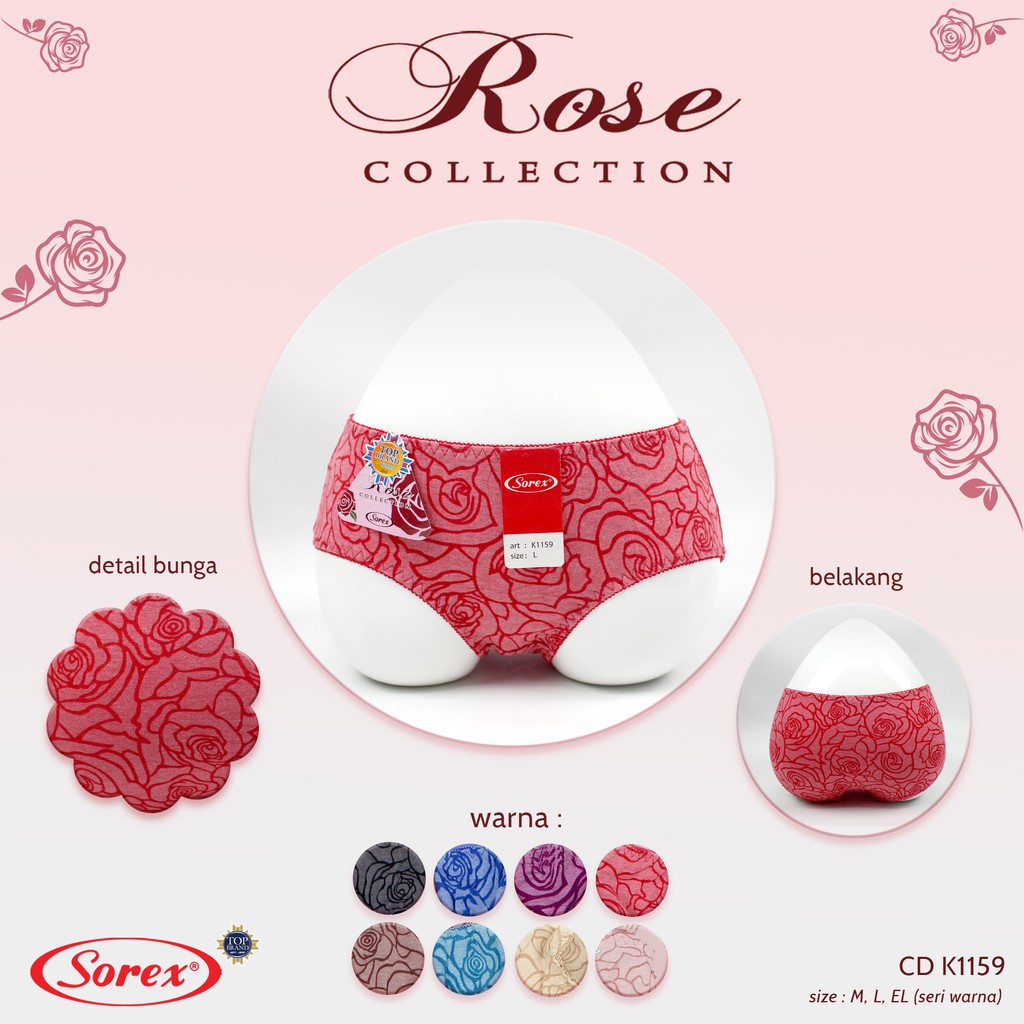 CELANA DALAM WANITA ROSE 1159 SOREX OBRAL