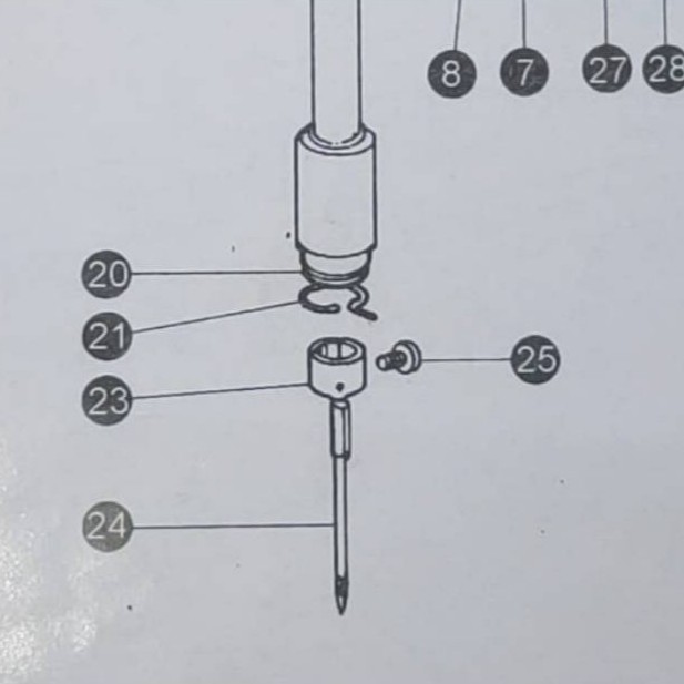22T2-017 Baut Jarum Mesin Jahit Biasa