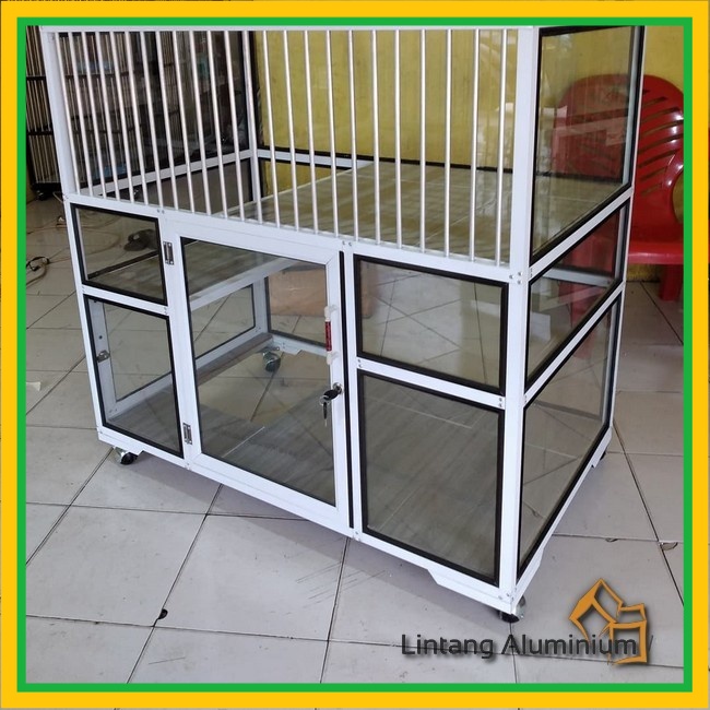 Kandang Kucing Aluminium // KACA Minimalis