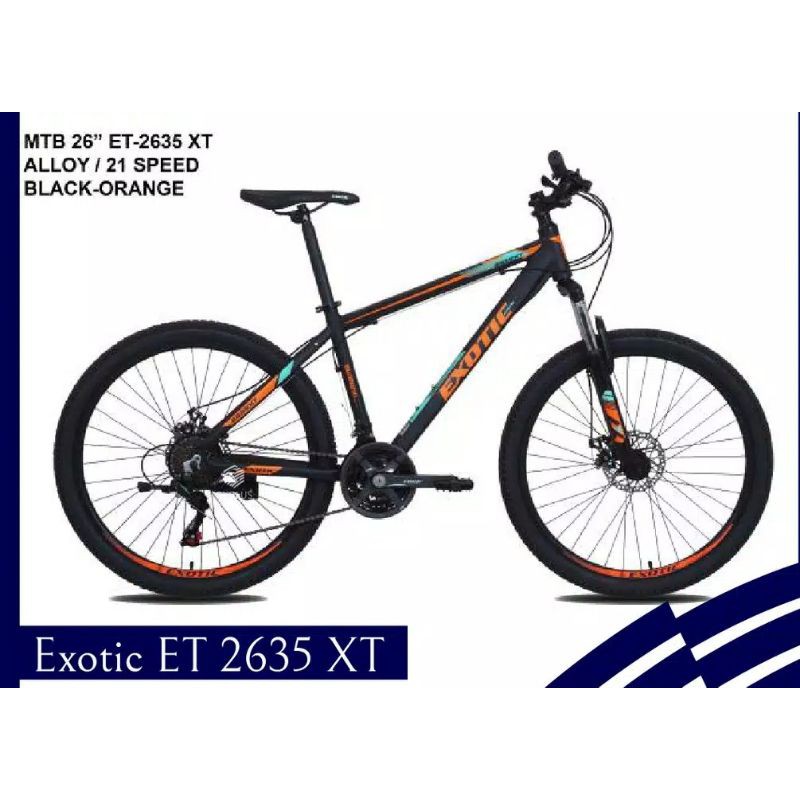 Sepeda MTB Exotic ET 2635 XT 26 Inch bahan alloy