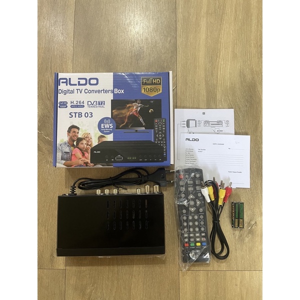 Setopbox TV Digital Receiver Set Top Box Aldo STB 03 DVBT2 Full HD 1080p