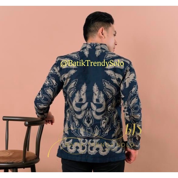 Hem  Kemeja Baju Batik Pria Cowok Laki Laki Slimfit Full Lapis Furing Lengan Panjang Lengan Pendek Original Asli Batik Jumanta Solo Laweyan Size S M L Xl XXL Bahan Katun Premium 988