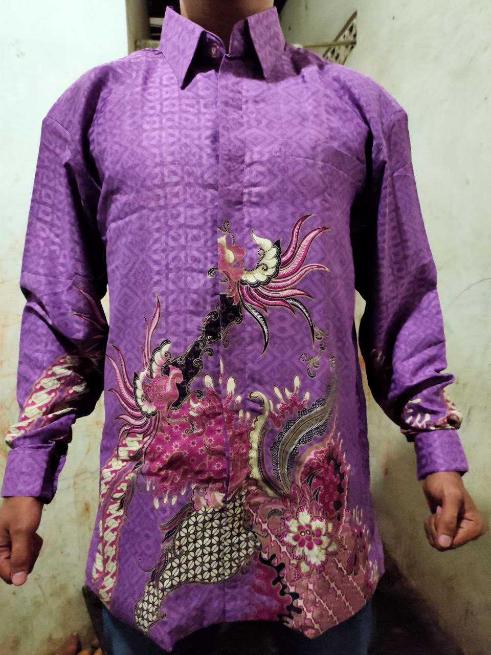 Kemeja Batik Semi Sutra Babytex Dan Kreep Puring Istimewa Bahu Pakai Busa