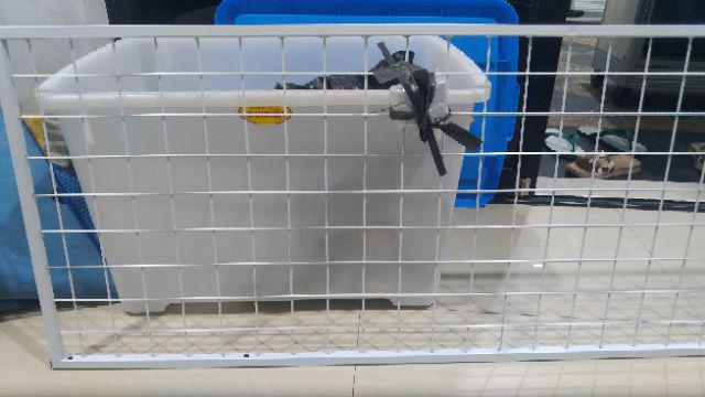Wiremesh 50x150cm + H5 Wall Putih Kawat Ram Dinding Wire Grid