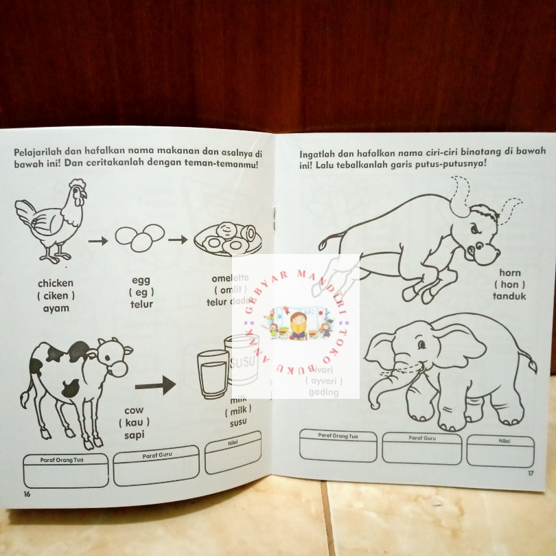 Buku Anak - Belajar Bahasa Inggris untuk TK-2