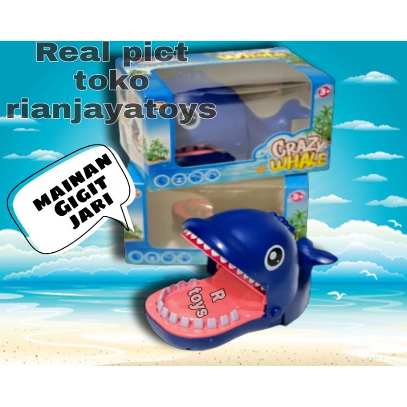 mainan ikan paus gigit jari mainan prank Ikan Paus gigit Ikan Paus murah gigit ikan paus LZ12