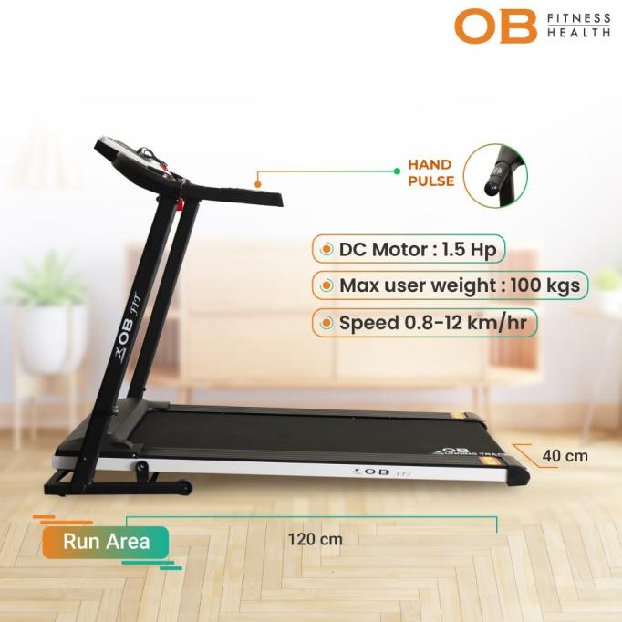 Elektrik Treadmill OB FIT OB-1061 alat olahraga rumahan
