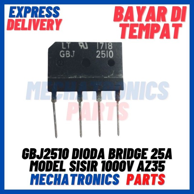 [SMC-9084] GBJ2510 DIODA BRIDGE 25A MODEL SISIR 1000V AZ35