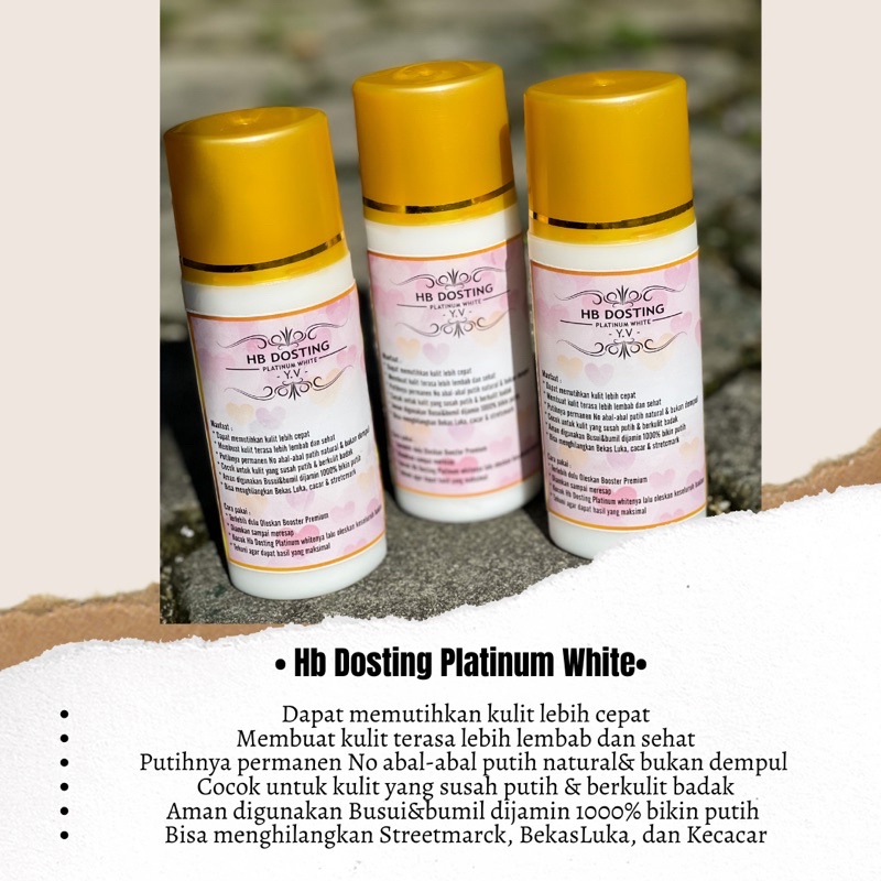 Hb dosting platinum white (SATUAN) AMPUH memutihkan dengan cepat&hasil permanen